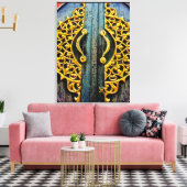 金ゴールド彫刻 キャンバスプリント (インサイチュ (リビング))