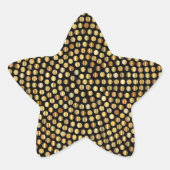 金ゴールド径デザイン 星シール (正面)