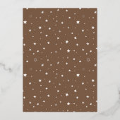 金ゴールド待ち熊男女兼用赤ちゃんシャワー 箔招待状 (裏面)