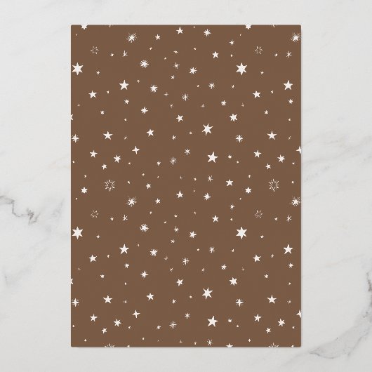 金ゴールド待ち熊男女兼用赤ちゃんシャワー 箔招待状 (裏面)