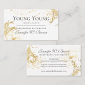 金ゴールド必須油フローラ黄 名刺 (正面/裏面)