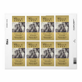 金ゴールド応援を愛結婚のフォトワインボトル ラベル (フルシート)