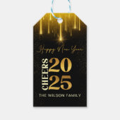 金ゴールド応援大晦日パーティー2025ギフトラベル ギフトタグ (正面)