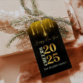 金ゴールド応援大晦日パーティー2025ギフトラベル ギフトタグ