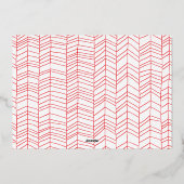 金ゴールド応援 |赤グラデーションMerry Christmas Photo 箔シーズンカード (裏面)