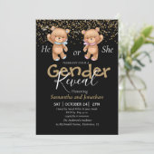 金ゴールド性リビールパーティの招待状 案内状 (スタンド正面)