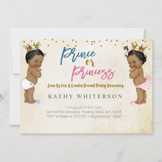 金ゴールド性発現招待状 招待状 (正面)