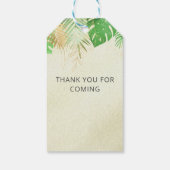 金ゴールド恐竜の赤ちゃんシャワー ギフトタグ (裏面)