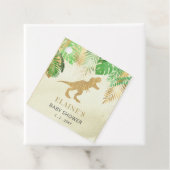 金ゴールド恐竜の赤ちゃんシャワー フェイバータグ (インサイチュ)