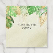 金ゴールド恐竜の赤ちゃんシャワー フェイバータグ (裏面)