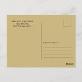 金ゴールド恐竜の赤ちゃんシャワー ポストカード (裏面)