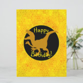 金ゴールド恐竜の隠れハッピーバースデー! カード (スタンド正面)