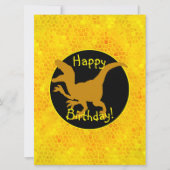金ゴールド恐竜の隠れハッピーバースデー! カード (正面)