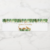 金ゴールド恐竜サファリ誕生日 ペットボトルラベル (シングルラベル)