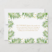 金ゴールド恐竜熱帯ベビーシャワーサンキューカード サンキューカード (裏面)