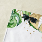 金ゴールド恐竜 ビーチタオル (インサイチュ)