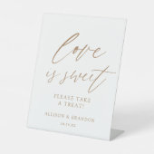 金ゴールド愛は甘い楽しみ 台座サイン (正面)