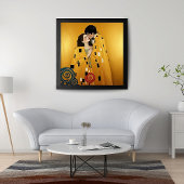 金ゴールド愛エレガントキスをする対❤️ キャンバスプリント