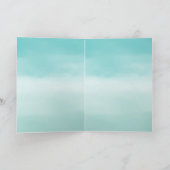 金ゴールド感動的引用文アクアミントグラデーション カード (内部)