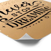 金ゴールド感動的引用文ポスター ポスター (角)