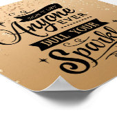 金ゴールド感動的引用文ポスター ポスター (角)