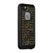 金ゴールド感動的語 LifeProof iPhoneケース (裏面/右)