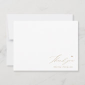 金ゴールド感謝していのスクリプパーソナライズされたト ノートカード (正面)