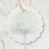 金ゴールド感謝していは、ミスティなグリーンのオークとラベル フェイバータグ (裏面)