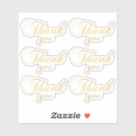 金ゴールド感謝していクラシック。エレガント結婚タイポグラフィ シール