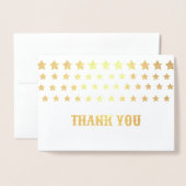 金ゴールド感謝していスターを折り畳んだカード 箔カード (封筒付き正面)