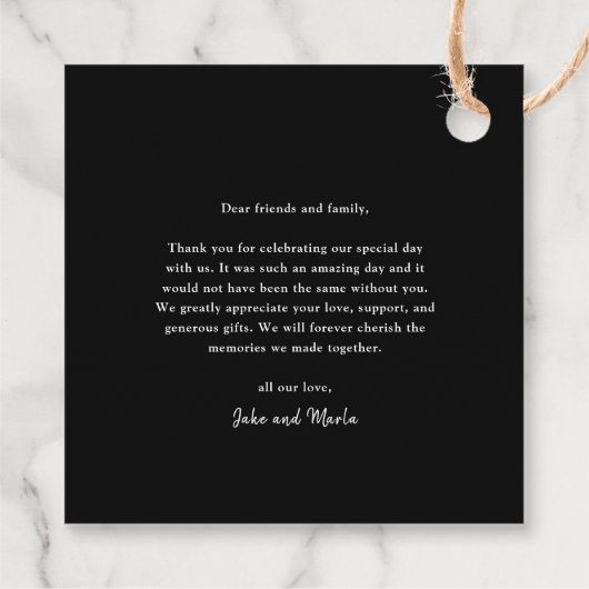 金ゴールド感謝していスモダンミニマル フェイバータグ (裏面)