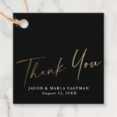 金ゴールド感謝していスモダンミニマル フェイバータグ (正面)