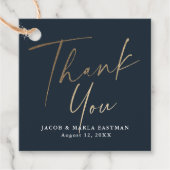 金ゴールド感謝していスモダンミニマル フェイバータグ (正面)