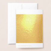 金ゴールド感謝していホイル実在カード 箔カード (裏面封筒付き)