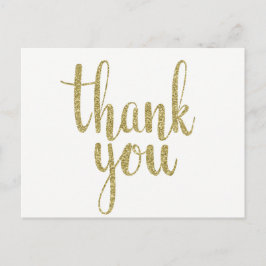 金ゴールド感謝していポストカード、グリッター ポストカード