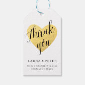 金ゴールド感謝していメッセージカード ギフトタグ (正面)