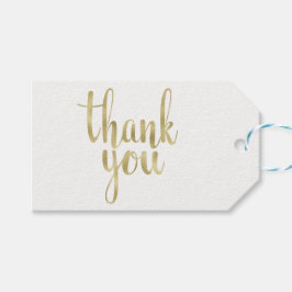 金ゴールド感謝していメッセージカード、ホイル、水平 ギフトタグ