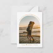 金ゴールド感謝してい結婚タイポグラフィの写真 ノートカード (正面)