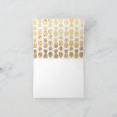 金ゴールド感謝していPineapple サンキューカード (内部)