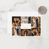 金ゴールド感謝していYou 6枚の写真結婚コラージュのノートカード ノートカード (正面/裏面インサイチュ)