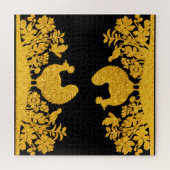 金ゴールド感謝祭トルコフローラジグソーパズル ジグソーパズル (横)