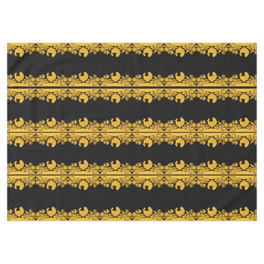 金ゴールド感謝祭トルコフローラテーブルクロス テーブルクロス (正面(横))