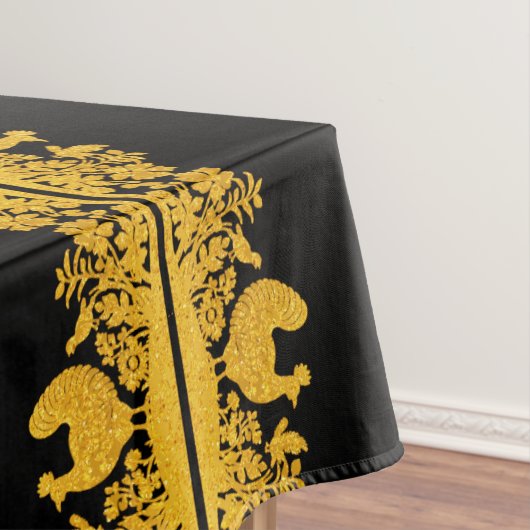 金ゴールド感謝祭トルコフローラテーブルクロス テーブルクロス (インサイチュ)