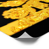 金ゴールド感謝祭トルコフローラポスター ポスター (角)