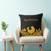 金ゴールド感謝祭トルコフローラ装飾用クッション クッション (椅子)