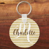 金ゴールド成人姪のプレゼント誕生日パーティー キーホルダー (正面)