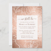 金ゴールド我々はまだ50thの更新を誓結婚う 招待状 (正面)