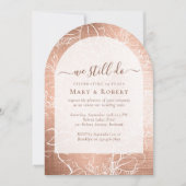 金ゴールド我々はまだ50thの更新を誓結婚う 招待状 (正面)