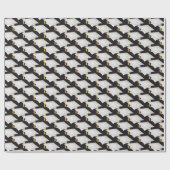 金ゴールド房を持つ白い卒業帽子 ラッピングペーパー (フラット)