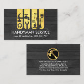 金ゴールド手作りツールのタブ 名刺 (正面/裏面)